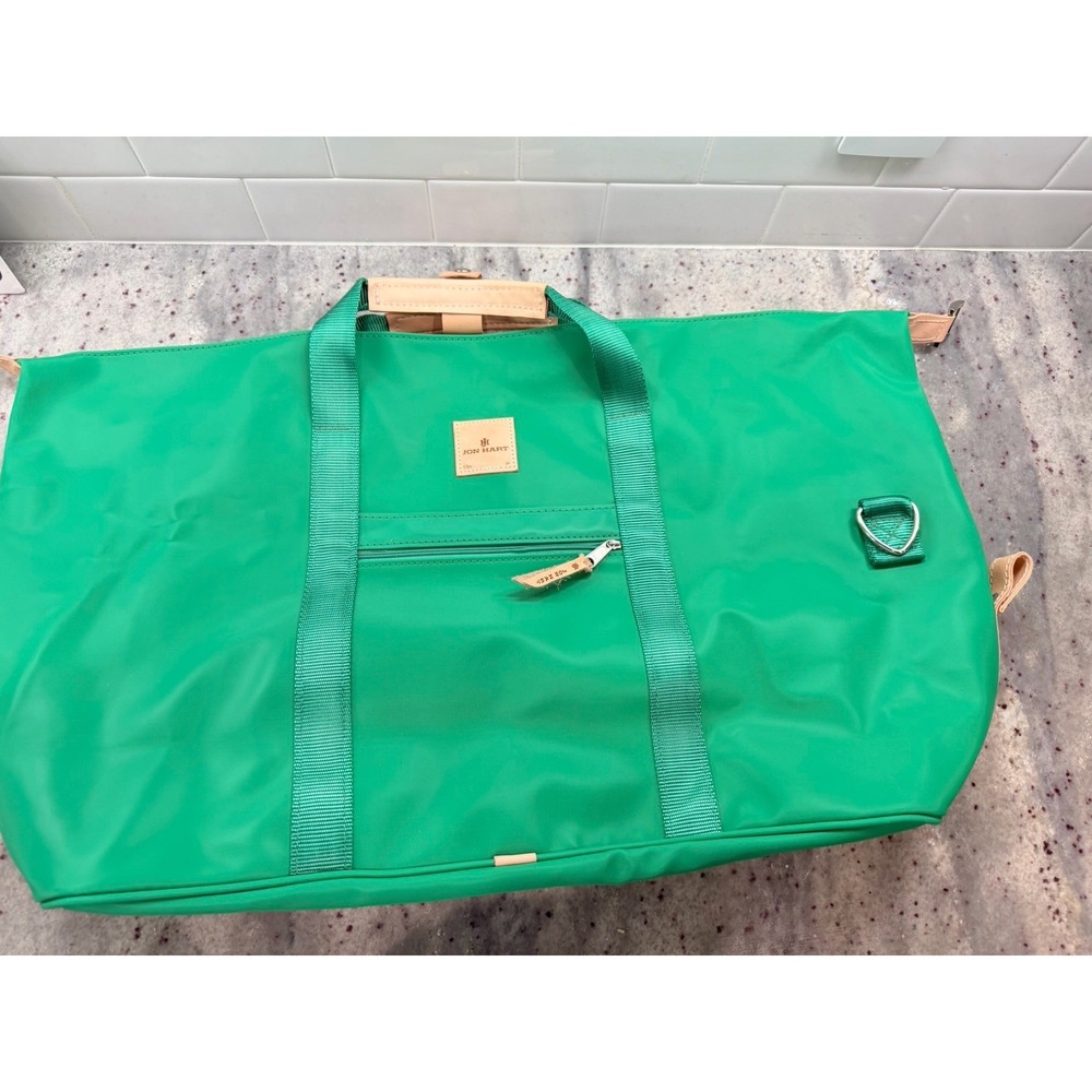 NWT Jon Hart Weekender Bag Kelly green with Removable/Adjustable Strap